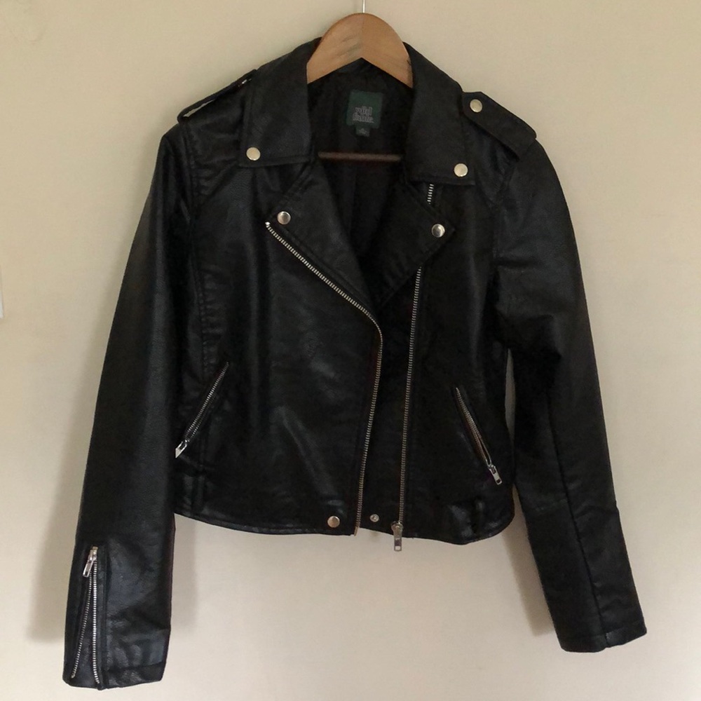 Wild Fable faux leather jacket. Black M